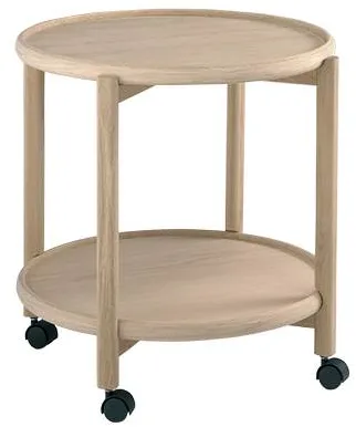 Thomsen Furniture Hudson serveringsbord - Ek/Ek - Lackad ek - Ø55 cm