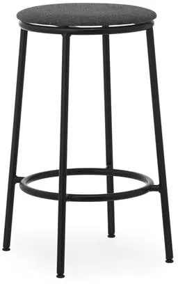 Normann Copenhagen Circa Barstool H65 Klädd Svart/MLF16 Svart