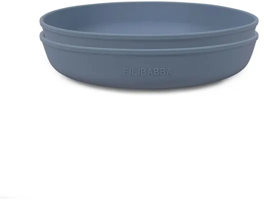 Filibabba Silikontallrik 2-pack - Powder blue