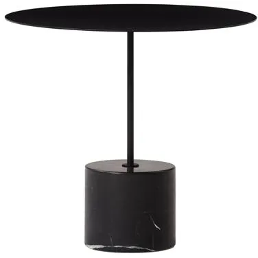 Wendelbo Calibre Sidobord Lågt Svart/Svart Marmor