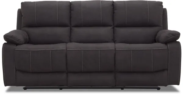 HAGA Texas 3 pers. recliner soffa - grått tyg