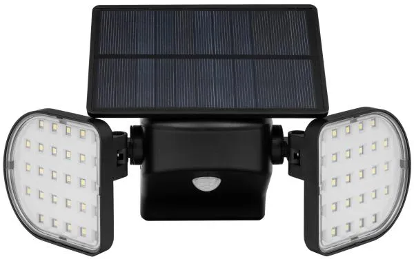 Dubbel solcellslampa med spotljus 1,5W