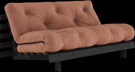 Karup Design Roots Bäddsoffa med Madrass Roots 160x200 Lera Brun/Lackerad Svart