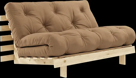 Karup Design Roots Bäddsoffa med Madrass 140x200 755 Mocca/Furu