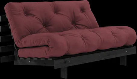 Karup Design Roots Bäddsoffa med Madrass Roots 140x200 Bordeaux/Svartlackerad