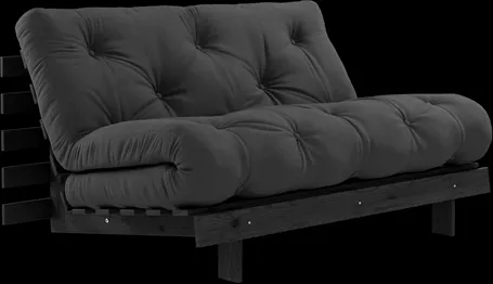 Karup Design Roots Bäddsoffa med Madrass Roots 140x200 Mörkgrå/Svartlackerad